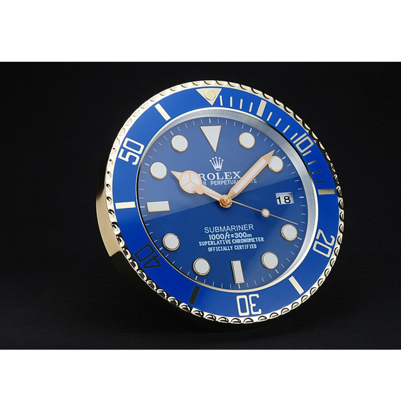 Aaa replica watch Blue Submariner Clock 622475 Wall Rolex 0818